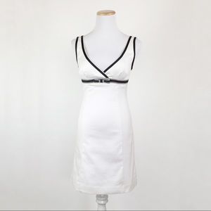 Bebe White Dress Black Trim Cocktail Party XS 2